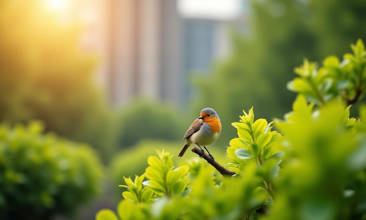新宿の庭に訪れるメジロ